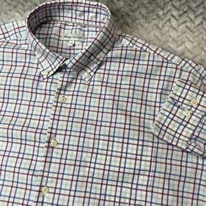 Peter Millar Shirt Mens XL Check Noland Cotton Performance Stretch Sport Golf